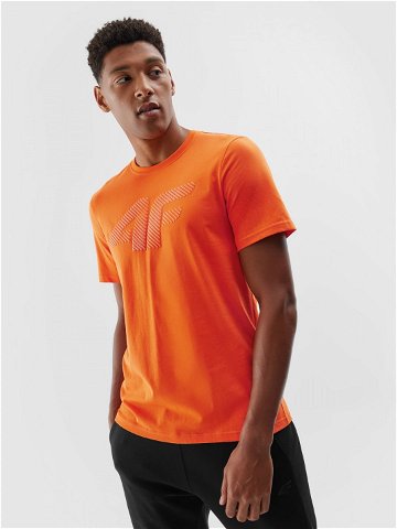 Pánské tričko regular s potiskem – oranžové