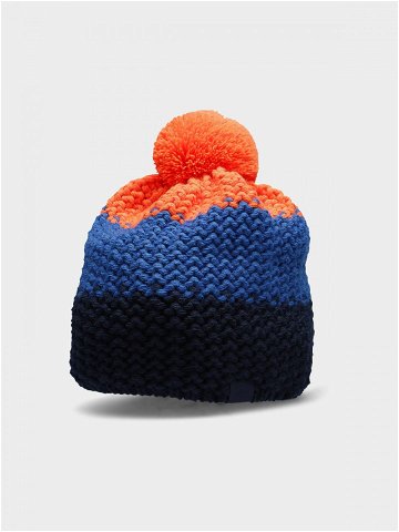 Pánská zimní čepice s vlnou – oranžová
