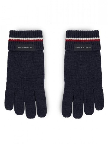 Tommy Hilfiger Pánské rukavice Corporate Knit Gloves AM0AM11488 Tmavomodrá