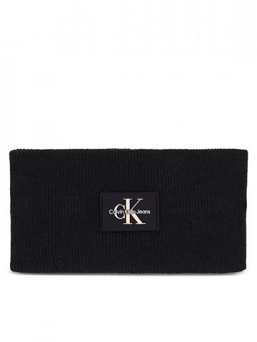 Calvin Klein Jeans Textilní čelenka Monologo Rubber Headband K60K611258 Černá
