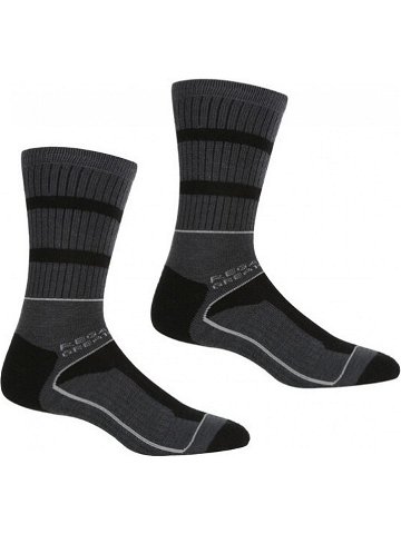 Pánské ponožky Regatta RMH045 Samaris 599 černo šedé Černá 43-47