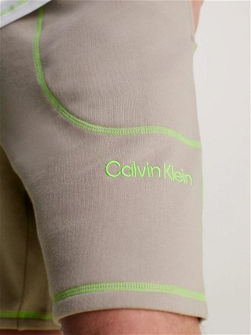 Pánské pyžamo NM2471E bílo béžové – Calvin Klein L