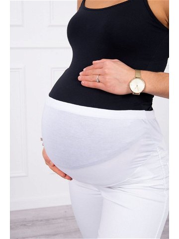 Dámské těhotenské džínové kalhoty 2671-1 Bílá – Kesi bílá 3XL