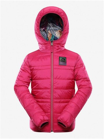 Růžová dětská oboustranná zimní bunda ALPINE PRO EROMO