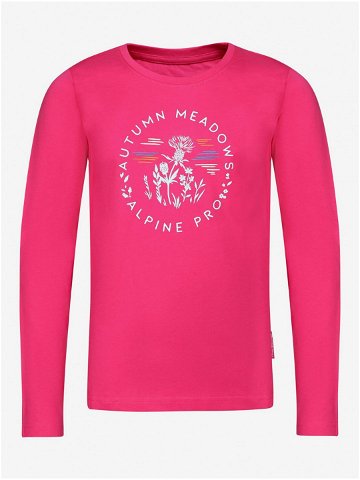 Růžové dětské tričko s potiskem ALPINE PRO ECCO
