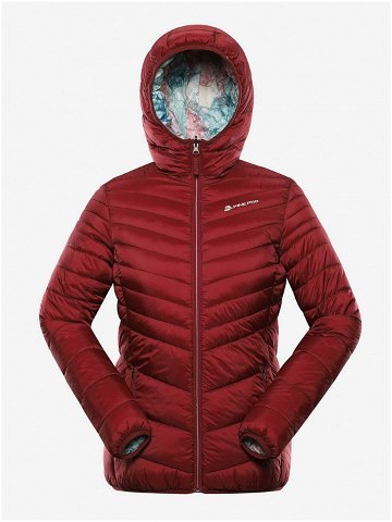 Červená dámská oboustranná zimní bunda ALPINE PRO EROMA