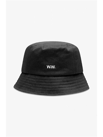 Bavlněný klobouk Wood Wood Ossian Bucket Hat černá barva 12240817-7083 BLACK