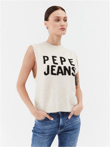 Pepe Jeans Svetr PL702039 Écru Regular Fit