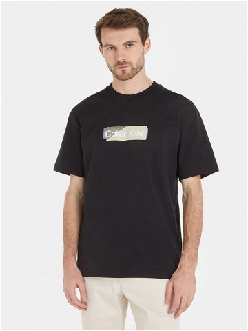 Calvin Klein T-Shirt Layered Gel Logo K10K111845 Černá Regular Fit