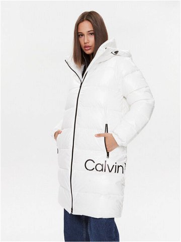Calvin Klein Jeans Vatovaná bunda J20J221902 Bílá Regular Fit
