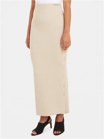 Calvin Klein Pouzdrová sukně K20K206017 Béžová Slim Fit