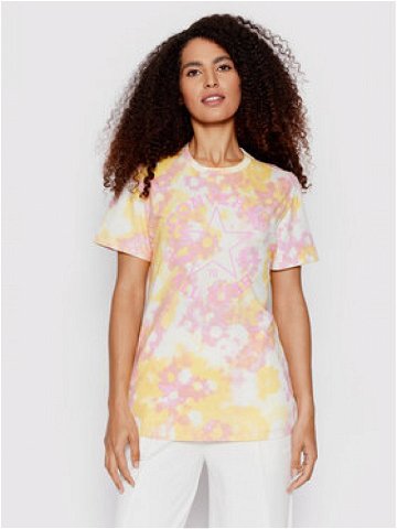 Converse T-Shirt Washed Floral Patch 10023208-A02 Žlutá Loose Fit