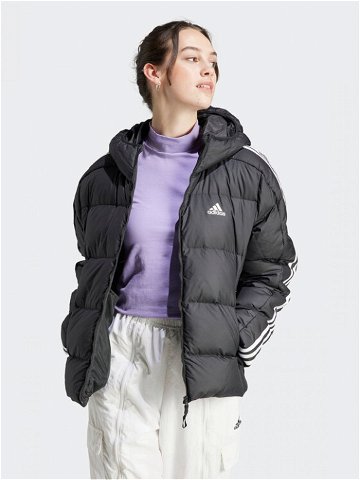 Adidas Vatovaná bunda Essentials 3-Stripes Mid Down HZ8483 Černá Regular Fit