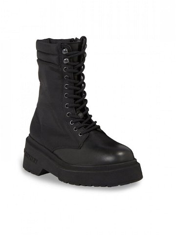 Tommy Jeans Polokozačky Tjw Lace Up Padded Boot EN0EN02405 Černá