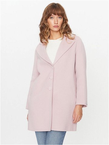 Marella Vlněný kabát Betel 2330161138200 Růžová Regular Fit