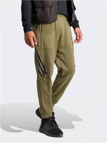 Adidas Teplákové kalhoty Future Icons 3-Stripes IJ8859 Zelená Regular Fit