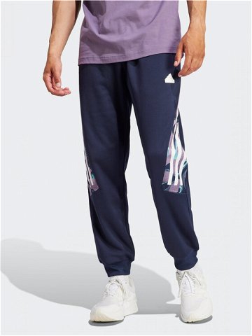 Adidas Teplákové kalhoty Future Icons Allover Print IJ8853 Tmavomodrá Regular Fit