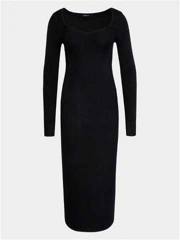 Gina Tricot Úpletové šaty 20522 Černá Slim Fit