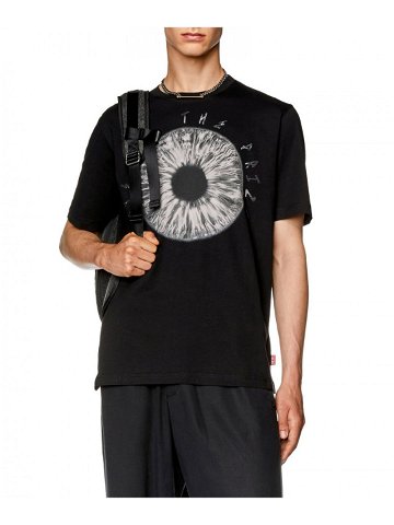 Tričko diesel t-just-l19 t-shirt černá xs