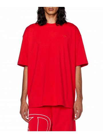 Tričko diesel t-boggy-megoval-d t-shirt červená xs