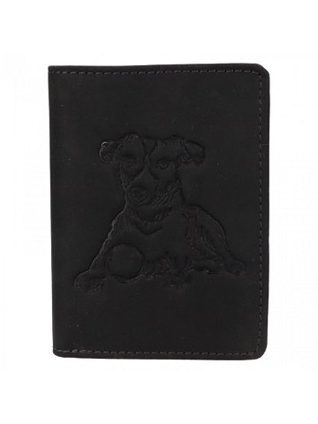 Pánská kožená peněženka 219174 pes – černá
