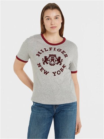 Tommy Hilfiger T-Shirt Varsity WW0WW39834 Šedá Regular Fit