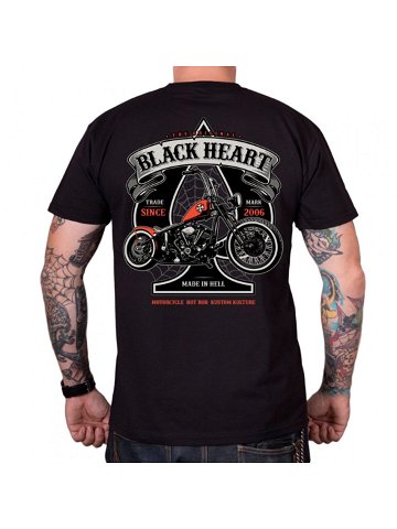 Triko BLACK HEART Orange Chopper M černá