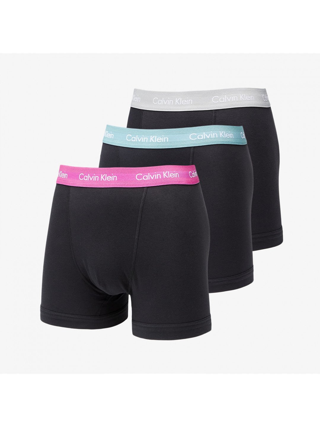 Calvin Klein Cotton Stretch Classic Fit Trunk 3-Pack Black Wild Aster Grey Heather Artic Green WB