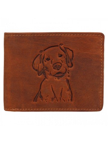 Pánská kožená peněženka 266-6535 pes – hnědá
