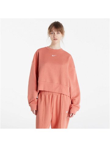 Nike NSW Essential Clctn Fleece Oversized Crew Madder Root White