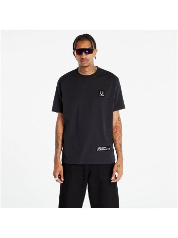FRED PERRY x RAF SIMONS Printed Patch Relaxed Tee Black