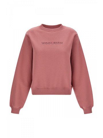 Mikina woolrich woolrich logo sweatshirt růžová l