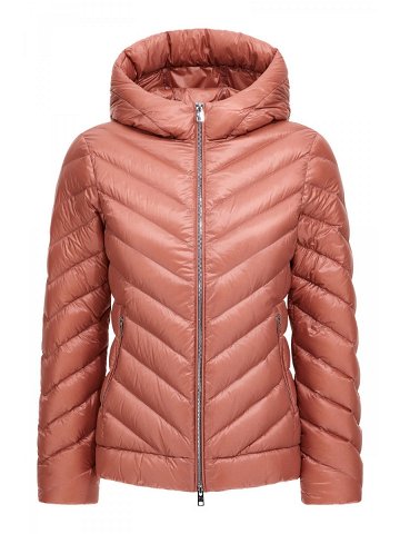 Bunda woolrich chevron quilted hooded jacket růžová xs