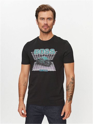 Boss T-Shirt Teenter 50503551 Černá Regular Fit