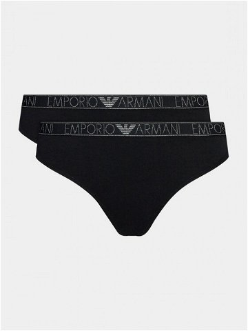 Emporio Armani Underwear Sada 2 kusů string kalhotek 163333 3F223 00020 Černá