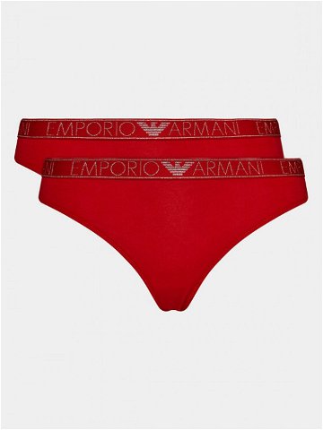Emporio Armani Underwear Sada 2 kusů string kalhotek 163333 3F223 00173 Červená