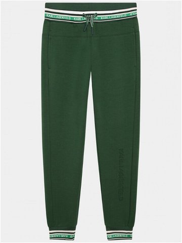 Karl Lagerfeld Kids Teplákové kalhoty Z24161 S Zelená Regular Fit