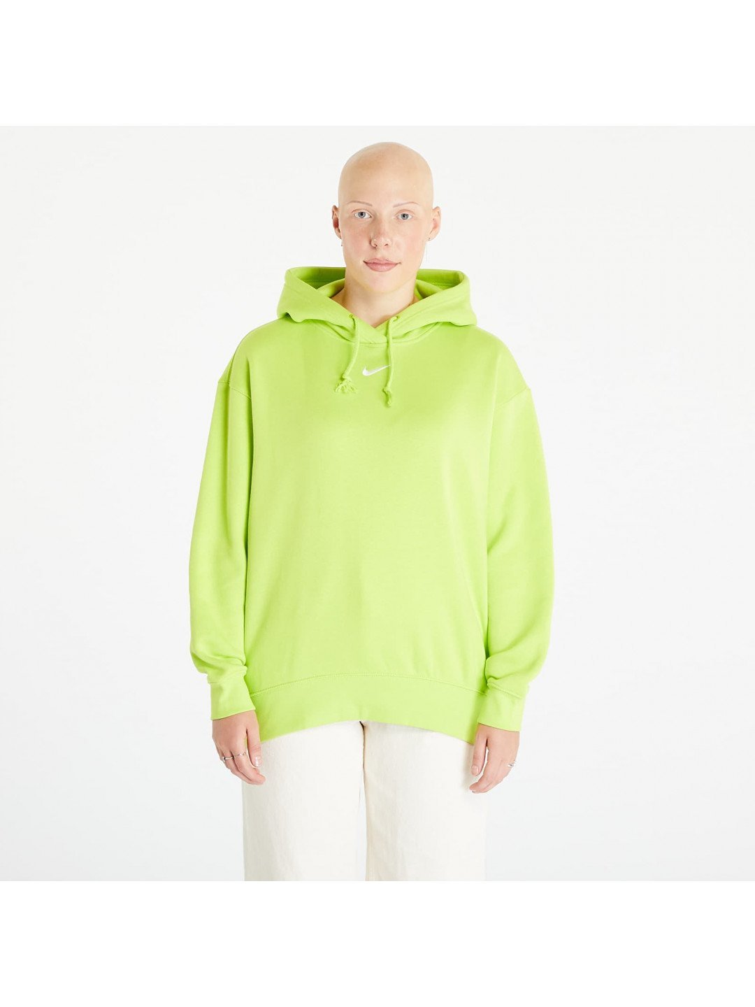 Nike Sportswear Collection Essentials Oversized Fleece Hoodie Atomic Green White