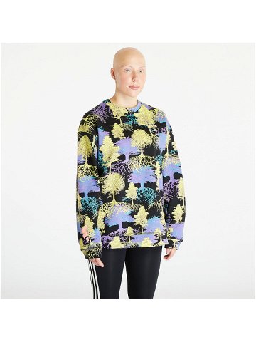 Adidas by Stella McCartney Printed Sweatshirt Black Shock Slime Deep Lilac Blue Bay-Smc
