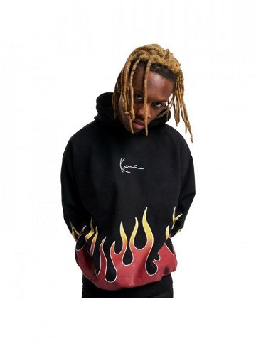Karl Kani Mikina Small Signature Flame Černá Relaxed Fit