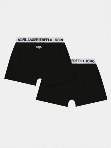 Karl Lagerfeld Kids Sada 2 kusů boxerek Z20104 M Černá