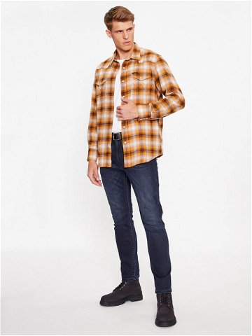 Wrangler džínová košile Western 112341159 Hnědá Regular Fit
