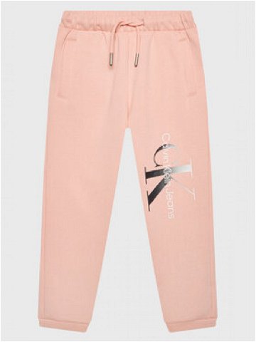 Calvin Klein Jeans Teplákové kalhoty Gradient Monogram IG0IG01697 Růžová Relaxed Fit