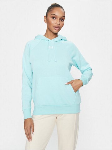 Under Armour Mikina Ua Rival Fleece Hoodie 1379500 Tyrkysová Loose Fit