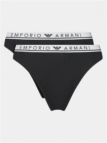 Emporio Armani Underwear Sada 2 kusů kalhotek 163337 3F227 00020 Černá