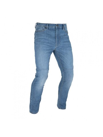 Pánské moto kalhoty Oxford Original Approved Jeans CE volný střih sepraná světle modrá 30 32