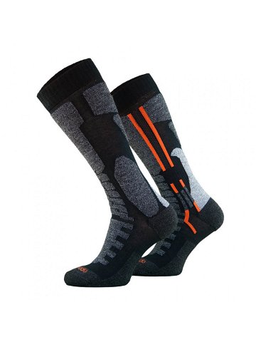 Motorkářské ponožky Comodo MTB1 Black Orange 43-46
