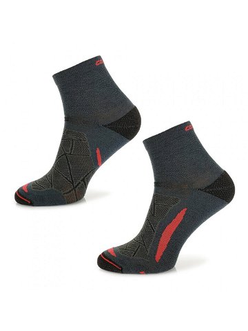 Trekingové Merino ponožky Comodo TREUL02 Black Red 39-42