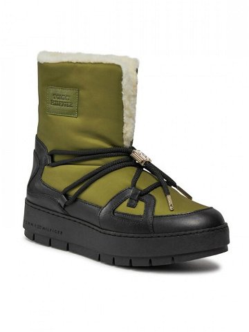 Tommy Hilfiger Sněhule Tommy Essential Snowboot FW0FW07504 Zelená