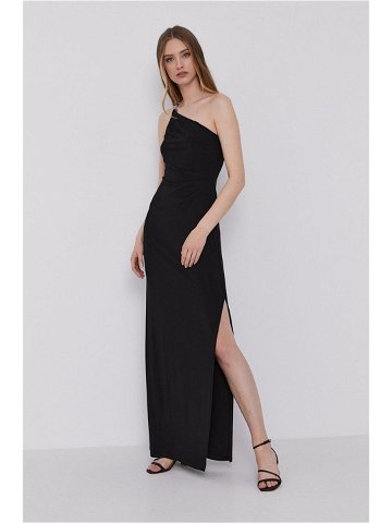 Šaty Lauren Ralph Lauren černá barva maxi jednoduché 253751483004